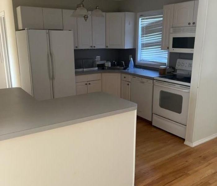 kitchen after cleanup - hoarder situation